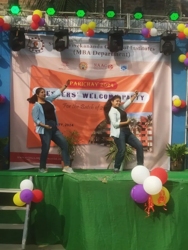 freshers welcome party at mba campus